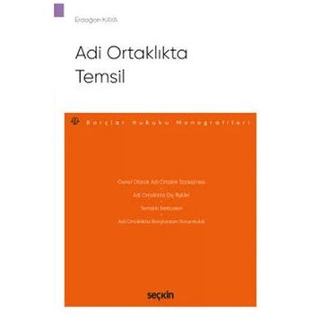 Adi Ortaklıkta Temsil - Erdoğan Kaya