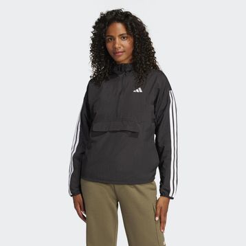 Adidas Essentials 3 Striped Lifestyle Kadın Siyah Rüzgarlık Ceket