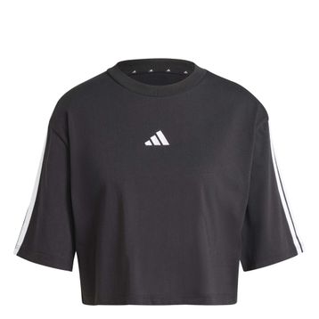 Adidas Essentials 3-Stripes Cotton Loose Siyah Kadın T-shirt