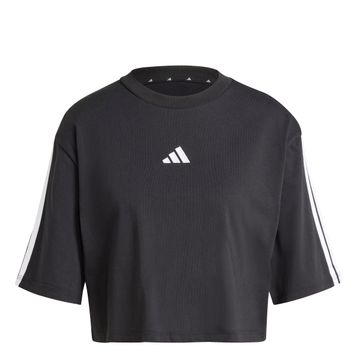 Adidas Essentials 3-Stripes Cotton Loose Siyah Kadın T-shirt