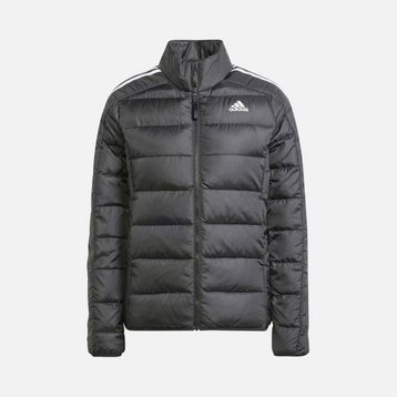 Adidas Essentials 3-Stripes Light Down Full-Zip Hoodie Siyah Kadın Ceket