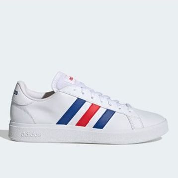 Adidas GW9252 Grand Court Base 2.0 Beyaz - Saks Mavi Erkek Spor Ayakkabı