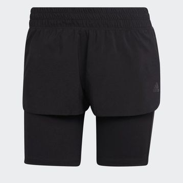Adidas H57754 Run Icons Two-in-One Çok Renkli Kadın Koşu Şortu