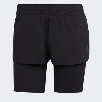 Adidas H57754 Run Icons Two-in-One Çok Renkli Kadın Koşu Şortu