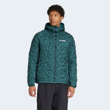 Adidas Hiking JL9744AFH2AD Terrex Xperior PrimaLoft Loose Fill Insulated Yeşil Kapüşonlu Erkek Mont