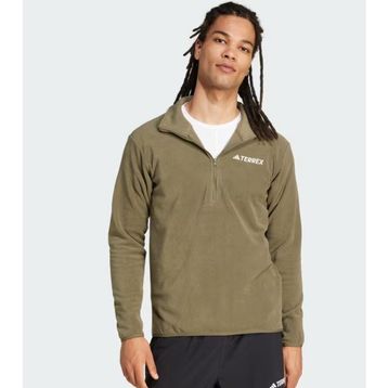 Adidas Hiking JP0784 Multi Essentials 1/2 Zip Fleece Yeşil Erkek Fermuarlı Sweatshirt