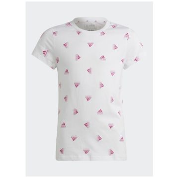 Adidas IB8918 Beyaz Desenli Kız Çocuk T-shirt