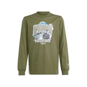 Adidas IR9772 Yeşil Longsleeve Çocuk Günlük T-shirt