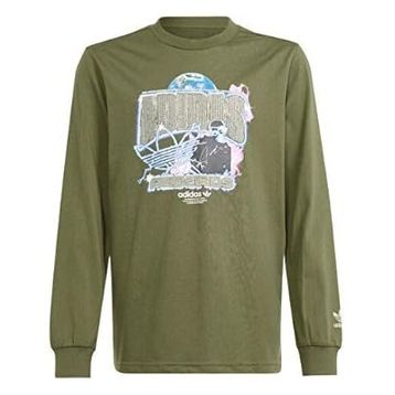 Adidas IR9772 Yeşil Longsleeve Çocuk Günlük T-shirt