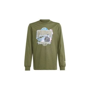 Adidas IR9772 Yeşil Longsleeve Çocuk Günlük T-shirt