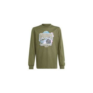 Adidas IR9772 Yeşil Longsleeve Çocuk Günlük T-shirt
