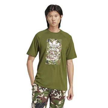 Adidas IS0248 Camo Tongue Tee Günlük Yeşil Erkek T-shirt