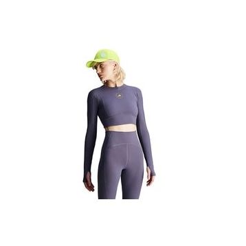 Adidas IW6370 Mor By Stella McCartney Tst Crop L Uzun Kollu Kadın Antrenman Üstü
