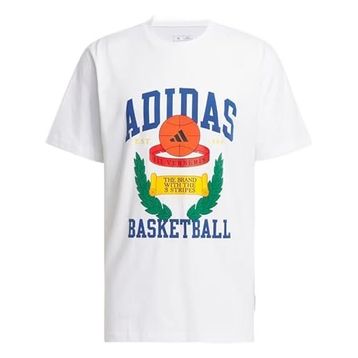 Adidas IY1158 Crest Basketball Graphic Beyaz Erkek T-Shirt