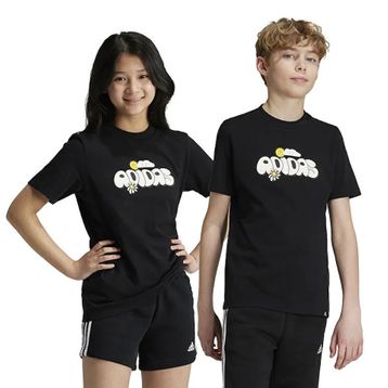Adidas IZ0418 Siyah Doodle Pack Günlük Çocuk T-Shirt