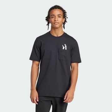 Adidas JC5283 Lounge Slides Graphic Pocket Siyah Erkek T-Shirt