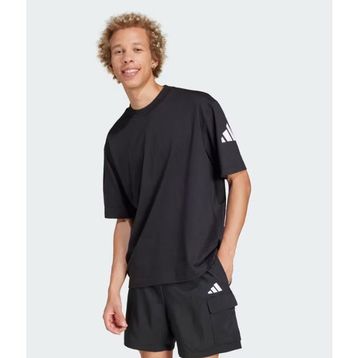 Adidas JF3615 Essentials Loose Fit 3 Bar Logo Siyah Erkek T-Shirt