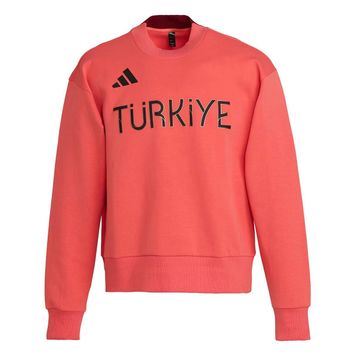 Adidas JG3504 Turkiye Crew M Türkiye Kırmızı Antrenman Erkek Sweatshirt