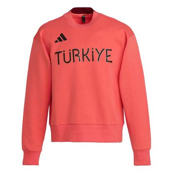 Adidas JG3504 Turkiye Crew M Türkiye Kırmızı Antrenman Erkek Sweatshirt