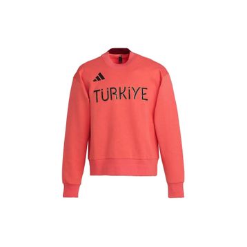 Adidas JG3504 Turkiye Crew M Türkiye Kırmızı Antrenman Erkek Sweatshirt