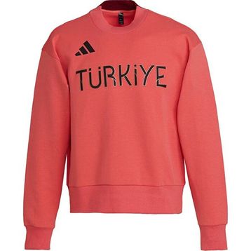 Adidas JG3504 Turkiye Crew M Türkiye Kırmızı Antrenman Erkek Sweatshirt