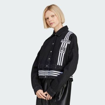 Adidas JJ3095-001 Siyah Adibreak Denim Two in One Track Top Kadın Ceket