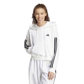 Adidas JN1948 W 3S FT QZ HD Beyaz Kadın Zip Ceket