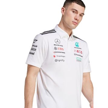 Adidas JW0586 Mercedes AMG Petronas Formula One Team Polo Beyaz Erkek T-Shirt