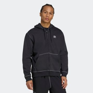 Adidas JW0969 Essentials Trefoil Tam Boy Fermuarlı Erkek Kapüşonlu Üst