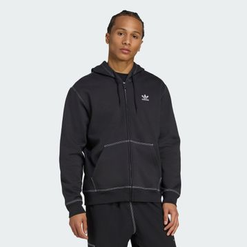 Adidas JW0969 Essentials Trefoil Tam Boy Fermuarlı Erkek Kapüşonlu Üst