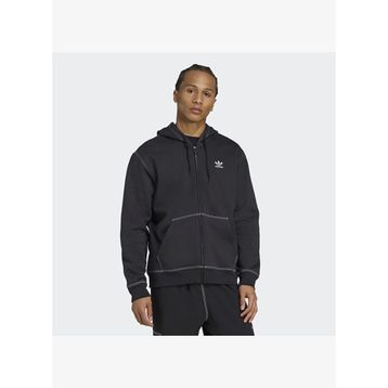 Adidas JW0969 Essentials Trefoil Tam Boy Fermuarlı Erkek Kapüşonlu Üst