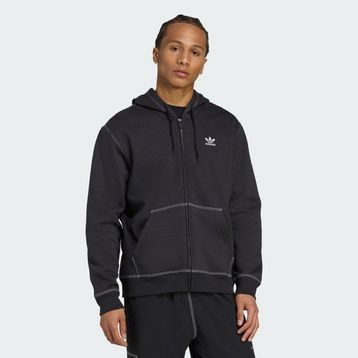 Adidas JW0969 Essentials Trefoil Tam Boy Fermuarlı Erkek Kapüşonlu Üst