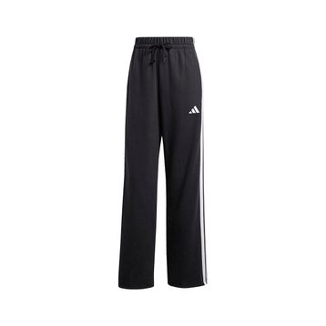 Adidas JW7182 Siyah - Beyaz Sportswear Essentials 3-Stripes Open Hem French Terry Pants