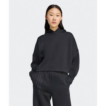 Adidas JX2701-001 Off Placed 3-Stripes Hoodie Siyah Kadın Sweatshirt