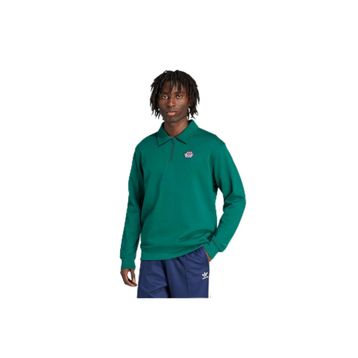 Adidas JX8171 Yeşil Varsity Erkek Polo Sweatshirt
