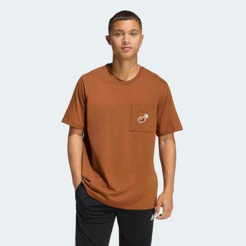Adidas KB4842 Coffee Cafe Hoop Graphic Erkek Kahverengi Tişört