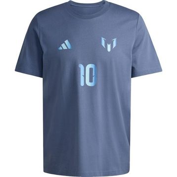 Adidas KB9478 Messi Mavi Name & Number Graphic Futbol Erkek T-Shirt