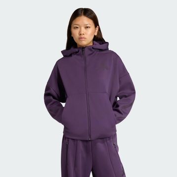 Adidas KC4569 Mor Z.N.E. Full-Zip Kadın Günlük Stil Eşofman Üstü
