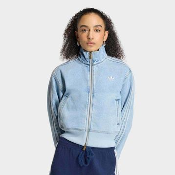 Adidas KQ6492 Firebird Denim Kadın Mavi Ceket