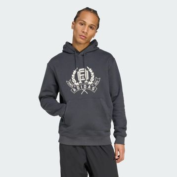 Adidas Lifestyle JX8186 Varsity Loose Gri Erkek Kapüşonlu Üst