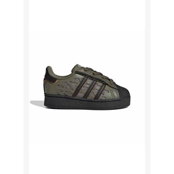 Adidas Superstar LED Lights KJ6799 Gri Kamuflaj Bebek Spor Ayakkabı