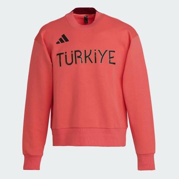 Adidas Team Türkiye Kırmızı Erkek Sweatshirt