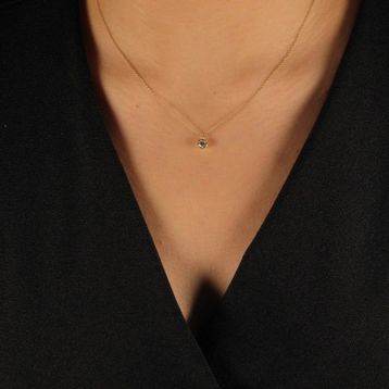 Adilidil Taşlı Minimal Kolye