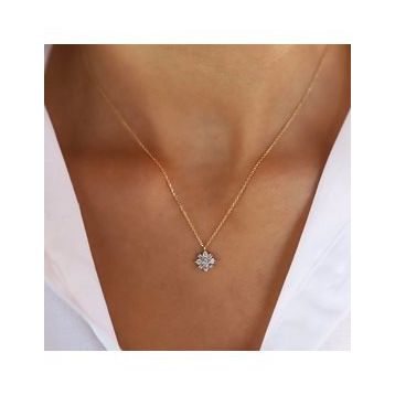 Adilidil Taşlı Minimal Kolye
