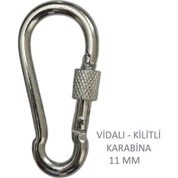 Adilon 11 mm Vidalı Galvanizli Karabina
