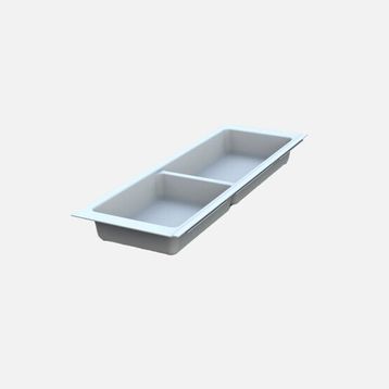 Adilon 157 mm Çift Bölme Beyaz Kaşıklık