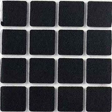 Adilon 25x25 mm 16'li Siyah Yapışkanlı Keçe