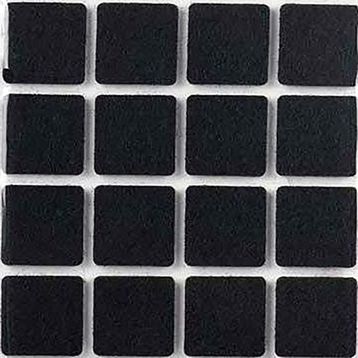 Adilon 25x25 mm 16'li Siyah Yapışkanlı Keçe