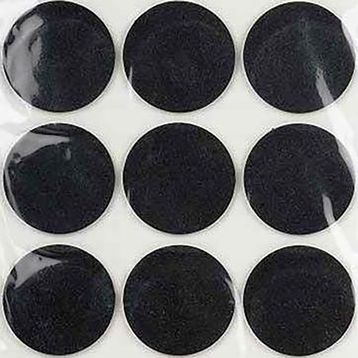 Adilon 9'lu 35x35 mm Kare Siyah Eva Bazlı Keçe