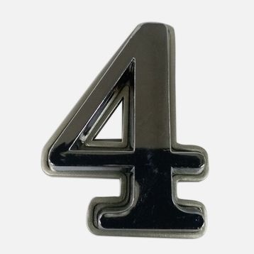 Adilon Plastik Mat Krom 4 Rakamı